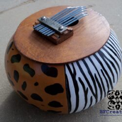 Bernadette’s Gourd Creations: Animal Skin Kalimba Instrument