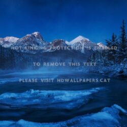 river in the canadian rockies winter hdr