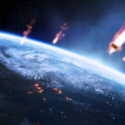 Meteorite crashes into Earth wallpapers