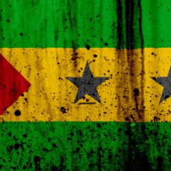 Download wallpapers Sao Tome and Principe flag, 4k, grunge, flag of