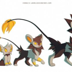 Shinx Luxio and Luxray by francis john