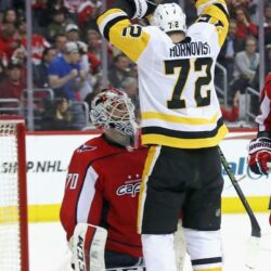 The Penguins rallied back last night by deflecting pucks past Braden