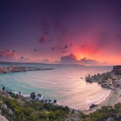 nature, Landscape, Beach, Sea, Vacations, Sunset, Cliff, Malta