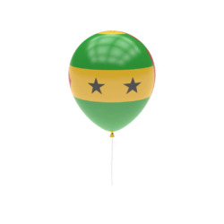 Sao Tome and Principe Balloon Rotating Flag Animation