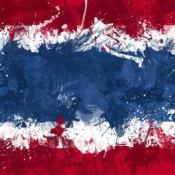 Flag of Thailand with paint splash wallpapers