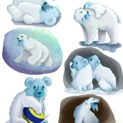 Cubchoo Beartic Sketches by silberArt