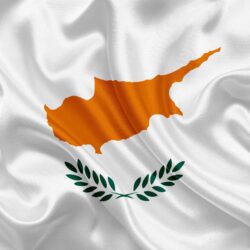 Download wallpapers flag of Cyprus, Europe, Cyprus, white silk flag