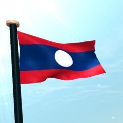Laos Flag 3D Free Wallpapers for Android