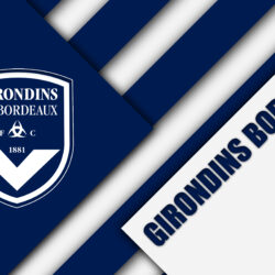 Download wallpapers FC Girondins de Bordeaux, 4k, material design