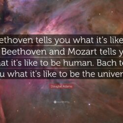 Douglas Adams Quote: “Beethoven tells you what it’s like to be