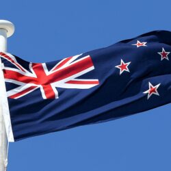 Newzealand National Flag Waving In Wind Hd Wallpapers Download