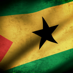 Sao Tome & Principe Flag Waving, grunge look Motion Backgrounds