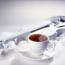 Coffee and violin Wallpapers