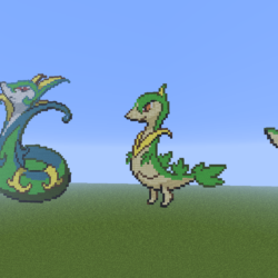 Minecraft Pixel Art! image Snivy evolution family. HD wallpapers and