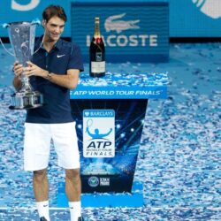 Download Roger Federer With Cup Wallpapers