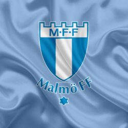 Download wallpapers Malmo FF FC, 4k, Swedish football club, logo