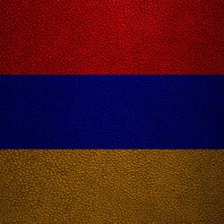 Download wallpapers Flag of Armenia, 4к, leather texture, Armenian