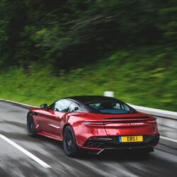 Rear view, Aston Martin DBS Superleggera, on