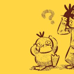 Pokemon Psyduck anime simple backgrounds Hitec wallpapers