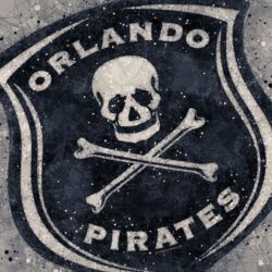 Download wallpapers Orlando Pirates FC, 4k, logo, geometric art
