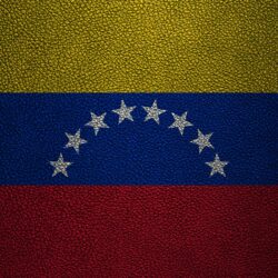 Download wallpapers Flag of Venezuela, 4k, leather texture