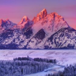 Wallpapers USA grand teton wyoming Nature Winter Mountains Snow