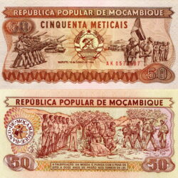 Photo Paper money 50 meticais Mozambique Money