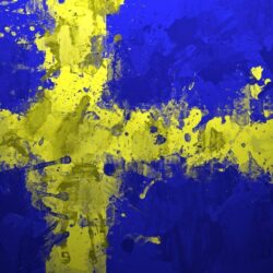 Paint drops on the flag of Sweden wallpapers