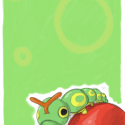 Caterpie phone wallpapers by SatsyDoodles