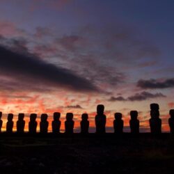 Moai At The Quarry Easter Island Chile Wallpapers
