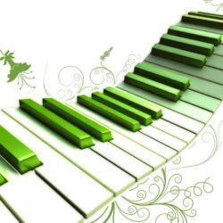 green piano wallpapers