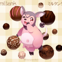 Miltank and Chocolate Truffles by Yajuuu
