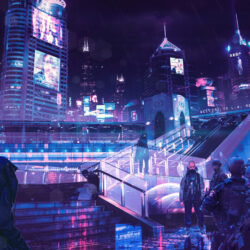 Cyberpunk Neon City Macbook Pro Retina HD 4k Wallpapers