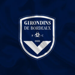 Download wallpapers Bordeaux, Football club, France, Ligue 1, emblem