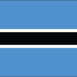 Flag of Botswana, the Symbol of Water Source and Farming