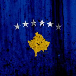 Download wallpapers Kosovo flag, 4k, grunge, flag of Kosovo, Europe