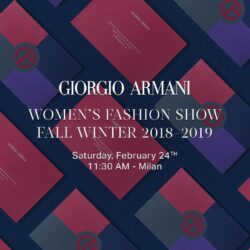 We Are Livestreaming Giorgio Armani’s AW18 Show From 9:30AM GMT