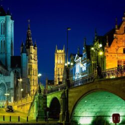 Evening in Ghent Belgium Wallpapers