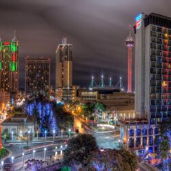 Other: Colorful Lights San Antonio Night Texas Hotel Streets