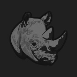 Thoughtful Rhino Dark Minimal Illust Art iPhone 8 Wallpapers