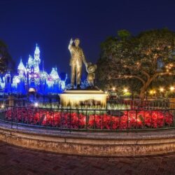 Walt Disney and Mickey Mouse statue