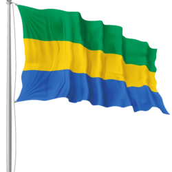 Gabon Waving Flag Image