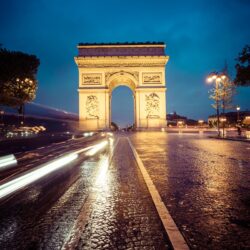Wallpapers Paris France Arch Arc de Triomphe Roads Motion