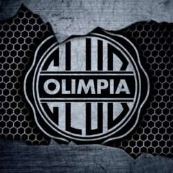 Download wallpapers Olimpia Asuncion, 4k, logo, Paraguayan Primera