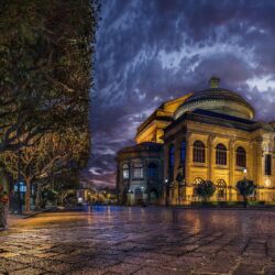 Photos Italy Teatro Massimo Palermo HDR Street night time