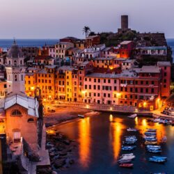 Wallpapers Gulf of Genoa, Italy, panorama, coast, Cinque Terre