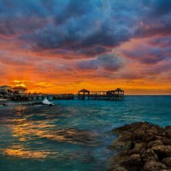 Nassau Bahamas Sea Nature Tropics Sunrises and sunsets Clouds