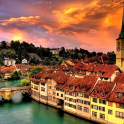 Bern, Switzerland Cityscape Bakgrund and Bakgrund