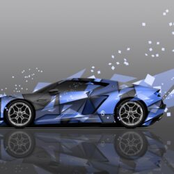 Lamborghini Asterion Side Abstract Aerography Car design by Tony