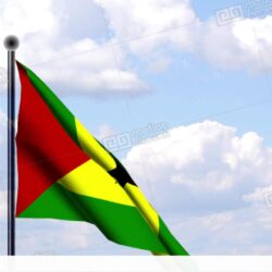 Animated Flag Of Sao Tome And Principe Stock Animation
